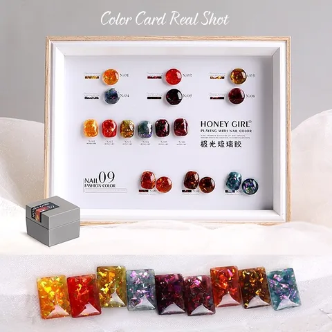 Set gel nhũ xà cừ hổ phách siêu đẹp lẻ màu chuẩn xịn