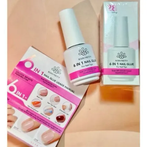 Glue Gel 6 in 1 đa năng - Base Gel gắn móng úp - Tạo cầu móng úp siêu bền Mẫu Mới Chính Hãng Chai 15ml [ TÚ ANH NAIL ]