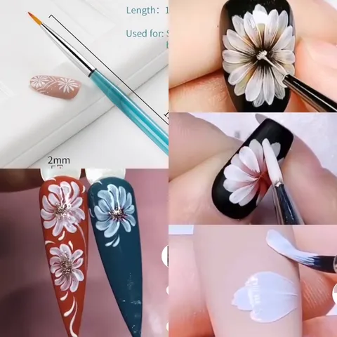 Cọ vẽ hoa đầu nhọn tô vẽ móng đa năng lông chồn xịn vẽ chuẩn từng milimet