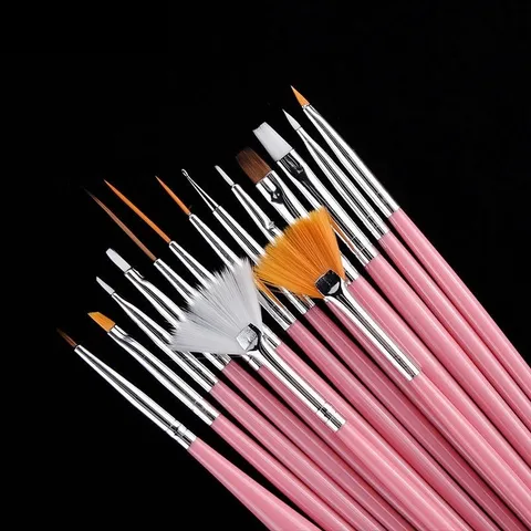 Sét 15 chiếc cọ vẽ làm nail đủ cây cần thiết chuyên dụng siêu rẻ đẹp