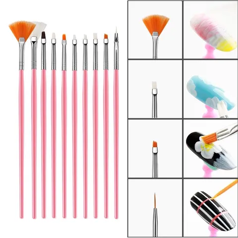Sét 15 chiếc cọ vẽ làm nail đủ cây cần thiết chuyên dụng siêu rẻ đẹp