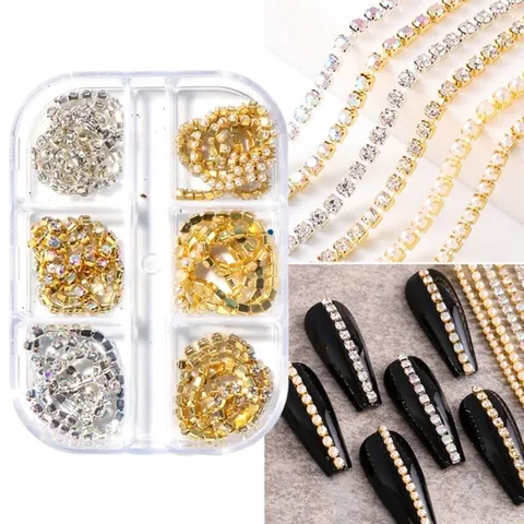 Đá dây mix màu trang trí móng siêu sáng đẹp