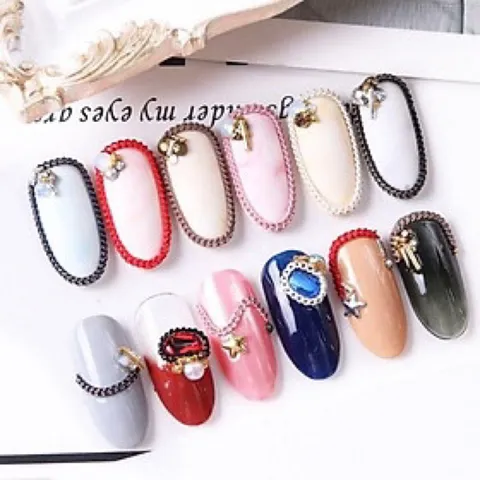 Dây xích đủ màu cơ bản nhất đính móng nhiều kiểu siêu đẹp