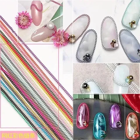 Dây xích đủ màu cơ bản nhất đính móng nhiều kiểu siêu đẹp