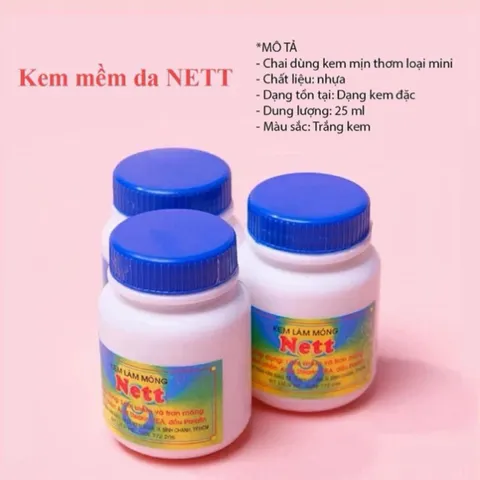 ( GIÁ SỈ ) Combo 6 Hũ Kem Mềm Da NETT Chính Hãng Cực Thơm Chất Kem Đặc Hũ 25ML Chuyên Dụng Ngành Nail Spa