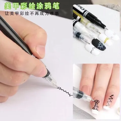 Bút vẽ móng vinimay nét mảnh siêu nhạy vẽ đa năng siêu tiện lợi ngành nail đủ 4 màu cơ bản nhất