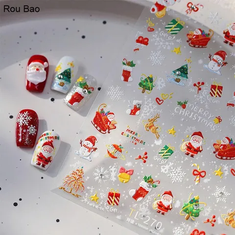 Sticker hình dán Noen giáng sinh mẫu mới trang trí móng siêu HOT