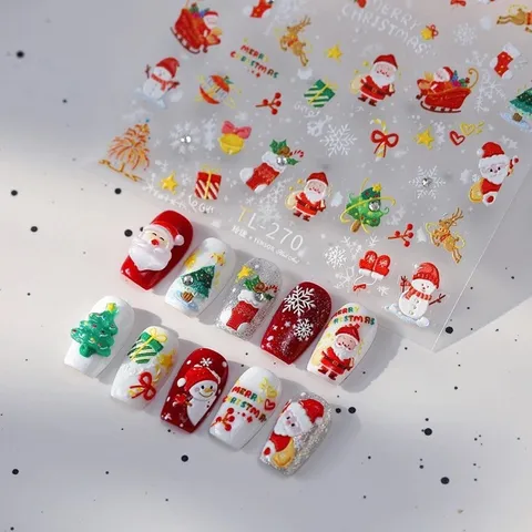 Sticker hình dán Noen giáng sinh mẫu mới trang trí móng siêu HOT