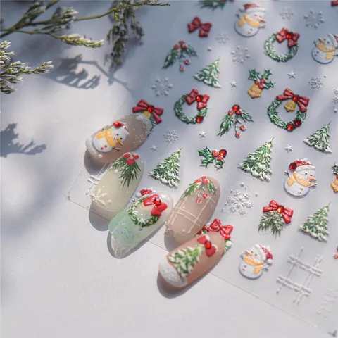 Sticker hình dán Noen giáng sinh mẫu mới trang trí móng siêu HOT