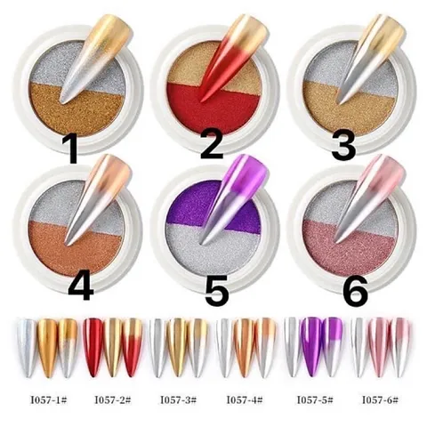 Tráng gương nén ombre 2 màu siêu HOT ngành nail