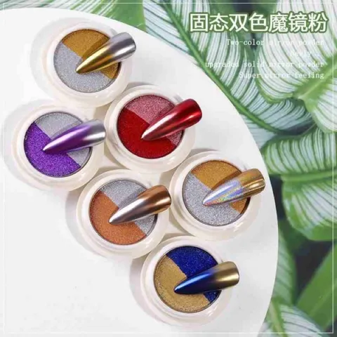 Tráng gương nén ombre 2 màu siêu HOT ngành nail