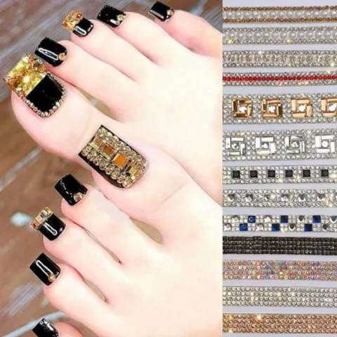 Đá viền xích đá trang trí tạo kiểu móng siêu nhanh siêu đẹp các mẫu HOT nhất