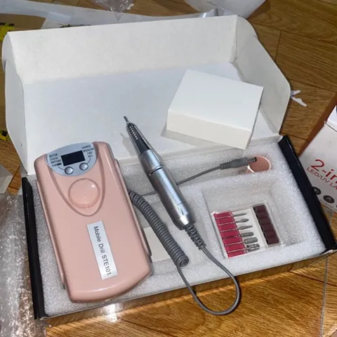 Combo máy hơ gel máy mài tích điện 9 tiếng siêu êm khoẻ học làm nghề nail hàng chuẩn