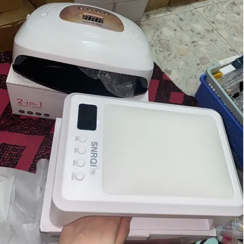 Combo máy hơ gel máy mài tích điện 9 tiếng siêu êm khoẻ học làm nghề nail hàng chuẩn