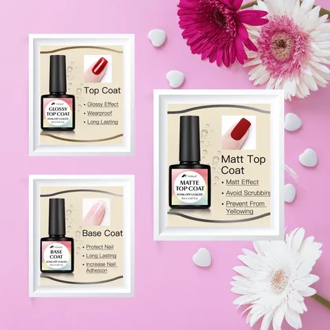 Sơn gel liên kết Base Top siêu bóng bền 8ml chính hãng