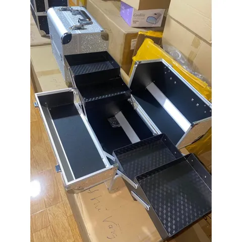 Cốp nhôm 2 tầng 3 tầng đựng đồ nail mi trang điểm cao cấp siêu xịn đẹp