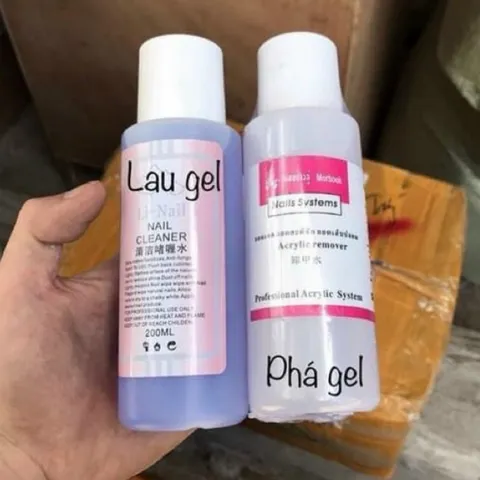 Nước làm móng - Dung dịch cồn lau gel - Nước rửa cọ Li Nail - Axitone rửa móng chuyên dụng Ngành Nail chai 500ml