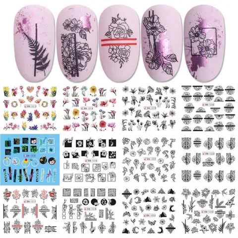 Set 12 hình dán sticker trang trí móng siêu đẹp
