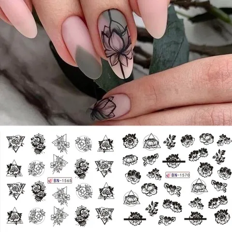 Set 12 hình dán sticker trang trí móng siêu đẹp