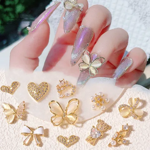 Set 10 Charm phụ kiện hồ điệp đính móng siêu xinh