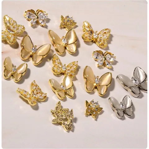 Set 10 Charm phụ kiện hồ điệp đính móng siêu xinh