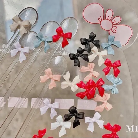 Set 50 cham nơ mix màu đính móng nailbox siêu đẹp