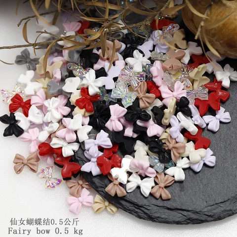 Set 50 cham nơ mix màu đính móng nailbox siêu đẹp