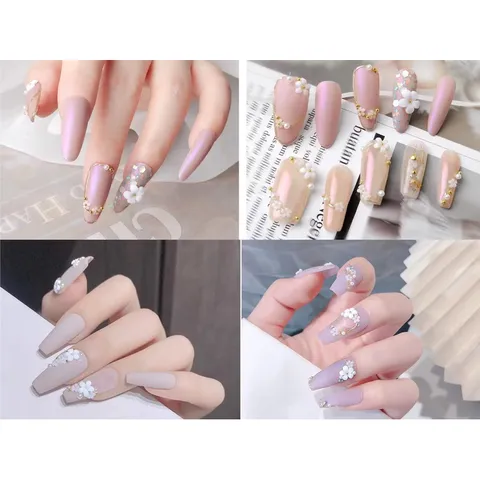 Cham hoa nhí đính móng khay 6 ngăn siêu đẹp mix màu