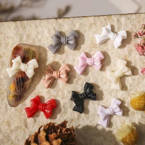 Set 50 cham nơ mix màu đính móng nailbox siêu đẹp