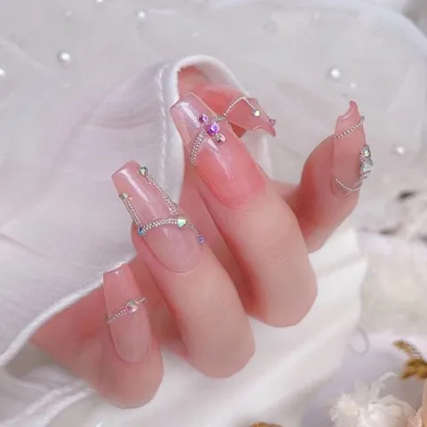 Đá chân keo size nhỏ mini ss3-ss4 đính móng siêu sáng đẹp bền không bong chân keo set 1440v