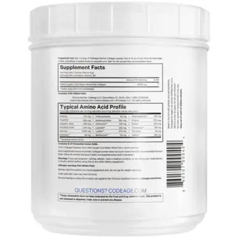 Bột Collagen Đại Dương Codeage - Marine Collagen Peptides 450g Giúp Da Căng Bóng Và Bổ Sung Lượng Collagen Thiếu Hụt