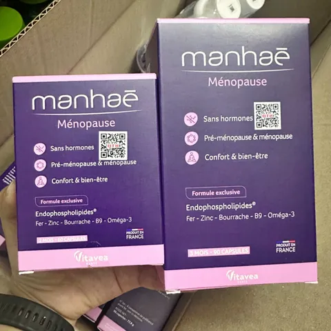 Viên uống Manhaè Ménopause |30/60/90 viên| Cân bằng nội tiết tố tự nhiên cho phụ nữ ở giai đoạn tiền mãn kinh & mãn kinh [S/P Chuẩn Pháp]