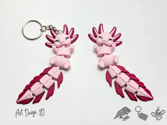 Combo 10 móc khóa Flexi động vật dễ thương khớp linh hoạt treo túi xách ô tô