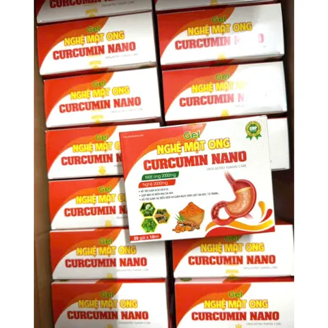 Gel nghệ mật ong curcumin nano giảm viêm loét dạ dày tá tràng viên đau dạ dày, hành tá tràng trào ngược dạ dày thực quản
