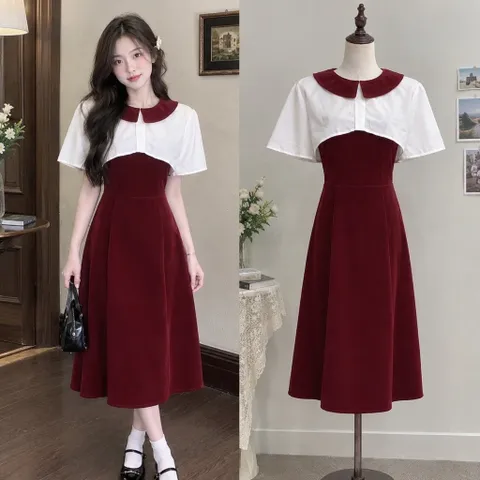 (NEW) Set đầm hai dây kèm áo choàng (<50kg)