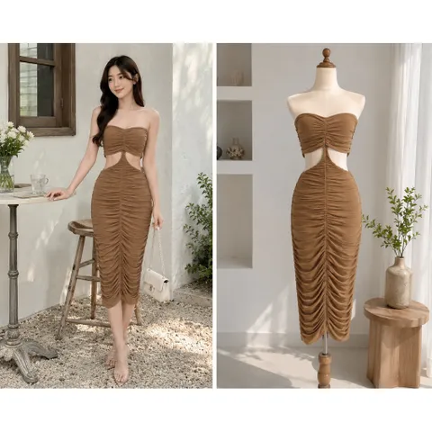 (PASS) Đầm body thiết kế khoét eo (<48kg)