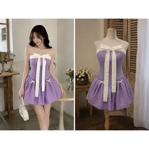 (PASS) Đầm cup ngực bí phồng (<47kg)