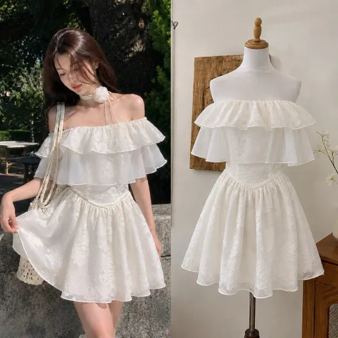 (PASS) Đầm công chúa trễ vai (<45kg)