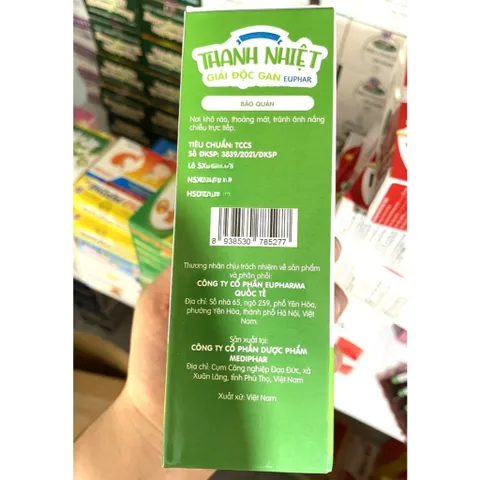THANH NHIỆT GIẢI ĐỘC GAN EUPHAR giải độc, mát gan, lợi tiểu, tăng cường chức năng gan, bị mẩn ngứa, mày đay, mụn nhọt v