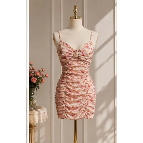 (NEW) Đầm nhún body hoạ tiết (43kg)