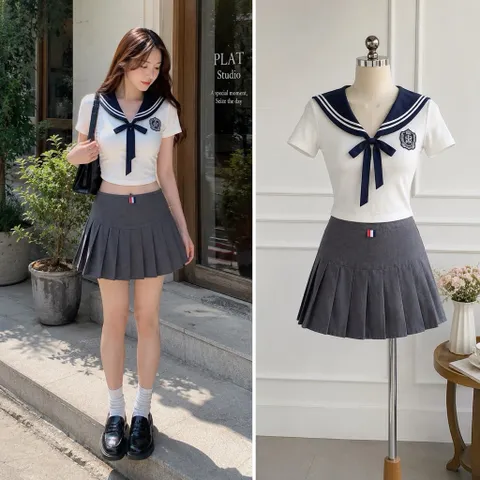 (PASS) Chân váy xếp ly thorm