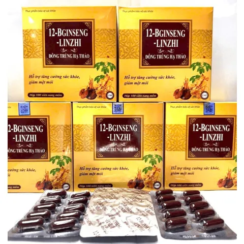 12-Bginseng - Linzhi Đông Trùng Hạ Thảo nắm đông trùng hạ thảo bồi bổ cơ thể, ăn ngủ ngon, cho người suy nhược 12B noi