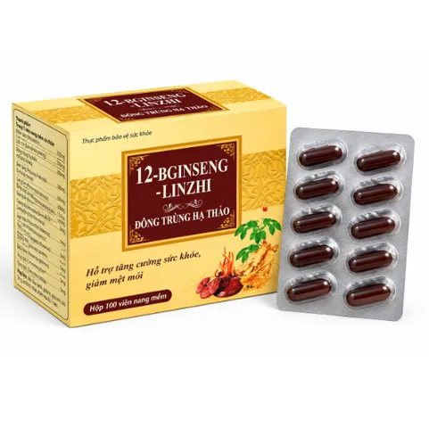 12-Bginseng - Linzhi Đông Trùng Hạ Thảo nắm đông trùng hạ thảo bồi bổ cơ thể, ăn ngủ ngon, cho người suy nhược 12B noi