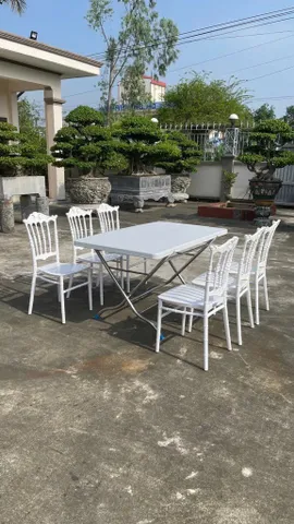 bàn bàn nhựa chữ nhựa chữ nhật 80 cm x 140 cm chân rời inox