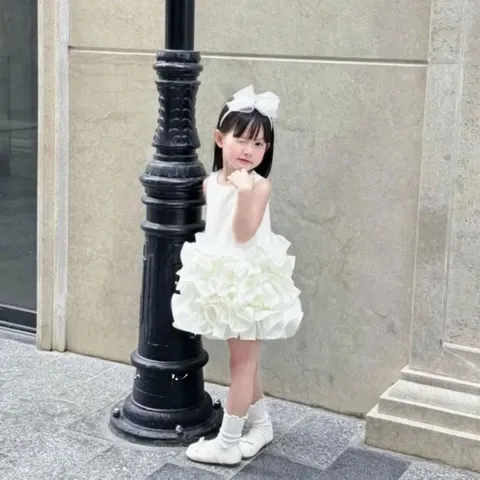Váy cho bé gái, Váy công chúa cao cấp dáng phồng hoa 3D cho bé 8-25kg