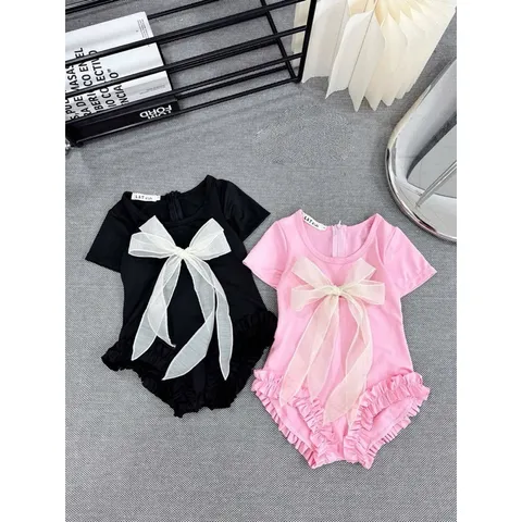 Đồ bơi cho bé, bikini liền thân nơ dài cho bé gái 10-30kg
