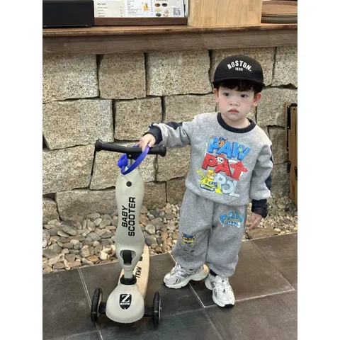 Quần áo thu đông bé trai, set bộ nỉ 2 da hoạ tiết chú chó cứu hộ cho bé từ 7-26kg