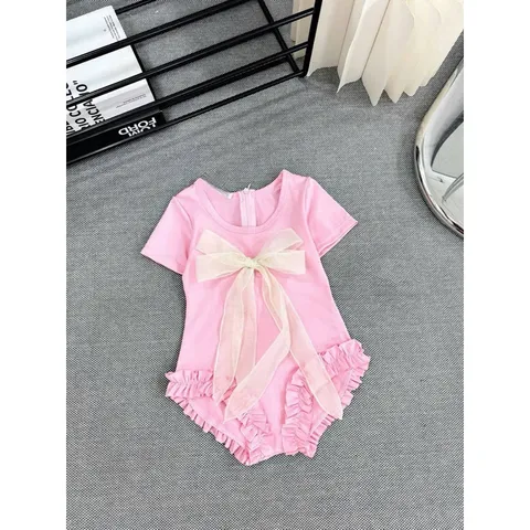 Đồ bơi cho bé, bikini liền thân nơ dài cho bé gái 10-30kg