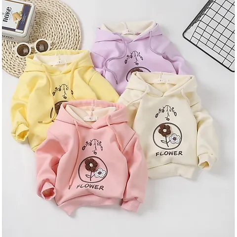 Đồ thu đông cho bé, áo Hoodie nỉ lót lông QC dày dặn cho bé gái bé trai 8-17kg