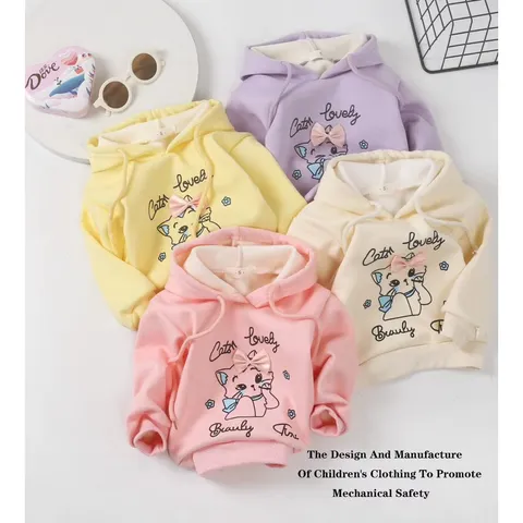 Đồ thu đông cho bé, áo Hoodie nỉ lót lông QC dày dặn cho bé gái bé trai 8-17kg